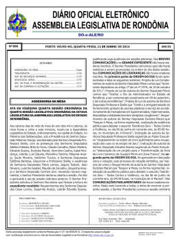 DO-e-ALE/RO - Assembleia Legislativa