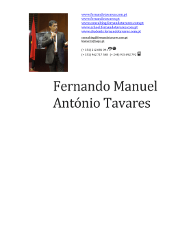 Curriculum Vitae completo de Fernando Tavares
