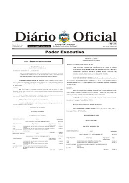 01 Poder Executivo - Diário Oficial do Estado de Alagoas