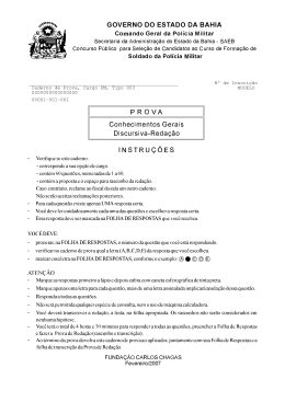 INSTRU&Ccedil;&Otilde;ES Conhecimentos Gerais Discursiva