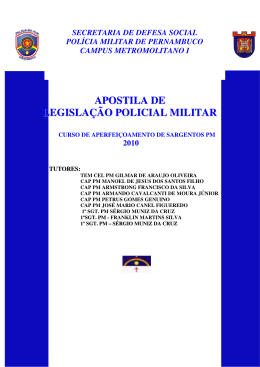 Manual de Legisla&ccedil;&atilde;o aplicada a PMPE