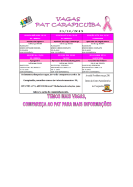 sELE&ccedil;Ao ATE o DIA 28/10 NA EMPRESA