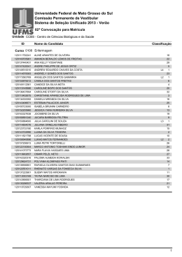 Sistema de Seleção Unificado 2013 - Verão