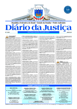 DIÁRIO DA JUSTIÇA 2011 Nº 13.891 João Pessoa, terça