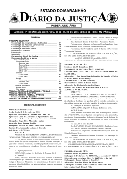 di&aacute;rio da justi&ccedil;a - Portal do Poder Judici&aacute;rio do Estado do Maranh&atilde;o
