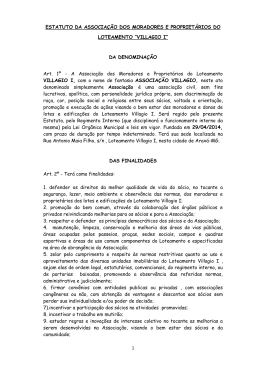 1 ESTATUTO DA ASSOCIA&Ccedil;&Atilde;O DOS MORADORES E
