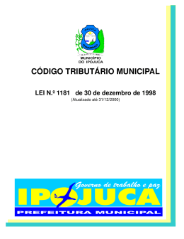 C&Oacute;DIGO TRIBUT&Aacute;RIO MUNICIPAL