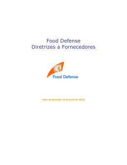 Security and Food Defense Plan Template