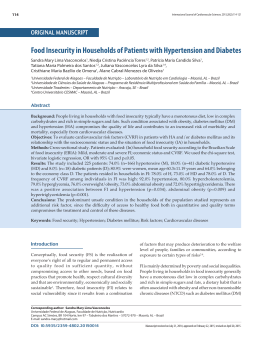 Food Insecurity in Households of Patients with Hypertension