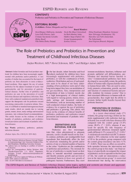The Role of Prebiotics and Probiotics in Prevention and Treatment of
