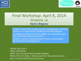 Final Workshop: April 8, 2014