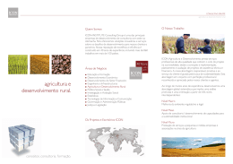 agricultura e desenvolvimento rural. - ICON