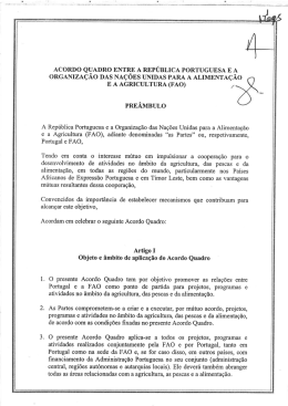 acordo quadro entre a rep&uacute;blica portuguesa e a organiza&ccedil;ao das