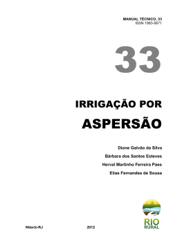 Irriga&ccedil;&atilde;o por Aspers&atilde;o - Pesagro-Rio