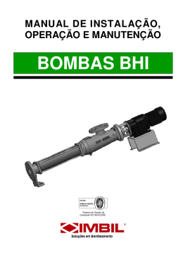manual de instalação, operação e manutenção bombas bhi