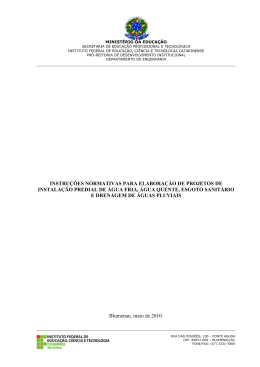 Instru&ccedil;&otilde;es Normativas &ndash; Projeto Hidrossanit&aacute;rio