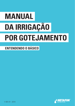 manual da irrigação por gotejamento - NETAFIM