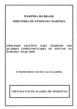 (PROCESSO SELETIVO PARA INGRESSO NOS