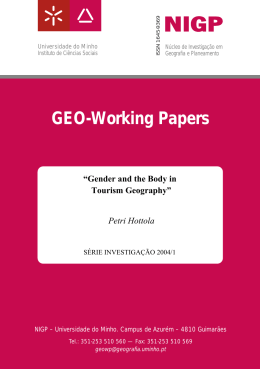 GEO-Working Papers - Universidade do Minho