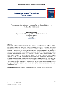 Turismo e eventos culturais - a Festa da Flor na Ilha da Madeira e as