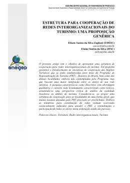 estrutura para coopera&ccedil;&atilde;o de redes interorganizacionais