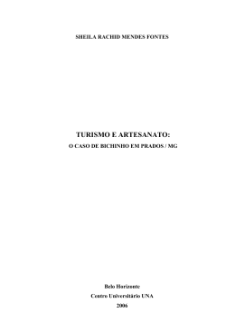 TURISMO E ARTESANATO:
