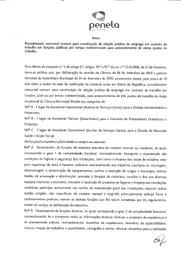 Procedimento concursal comum para constituição de relação