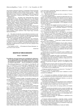 Procedimento concursal para preenchimento de um posto de