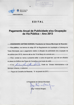 EDITAL - Câmara Municipal de Resende