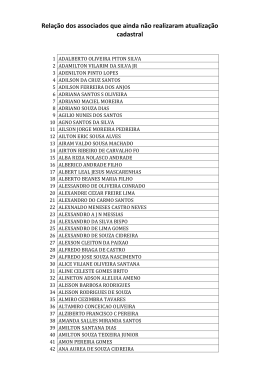 Rela&ccedil;&atilde;o dos associados que ainda n&atilde;o realizaram