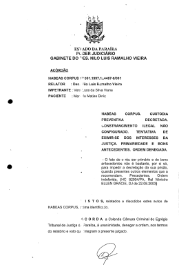 ES. NILO LUIS RAMALHO VIEIRA - Tribunal de Justiça da Paraíba