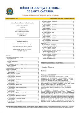 di&aacute;rio da justi&ccedil;a eleitoral de santa catarina
