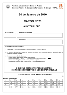 Prova - PUCPR