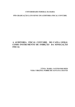 a auditoria fiscal cont&aacute;bil do caixa geral como
