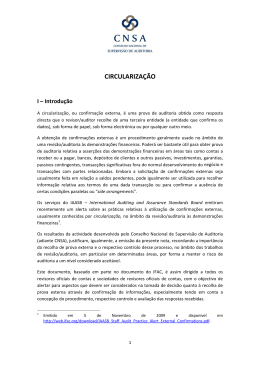 CIRCULARIZA&Ccedil;&Atilde;O - CNSA - Conselho Nacional de Supervis&atilde;o de