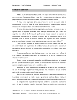 CONCEITO DE &Eacute;TICA - CRC-CE