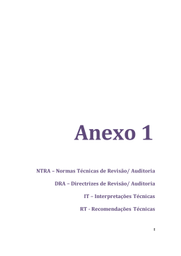 NTRA &ndash; Normas T&eacute;cnicas de Revis&atilde;o/ Auditoria DRA