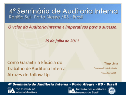 Macro fluxo do processo de follow- up