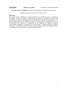 Expectation Gap em Auditoria: Impactos no Brasil Ap&oacute;s a Ado&ccedil;&atilde;o do