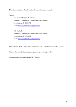 A auditoria da informa&ccedil;&atilde;o financeira prospetiva Autores