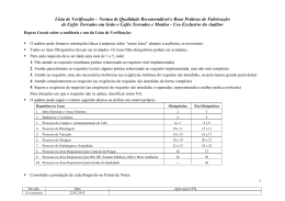 Lista de Verificação do Auditor