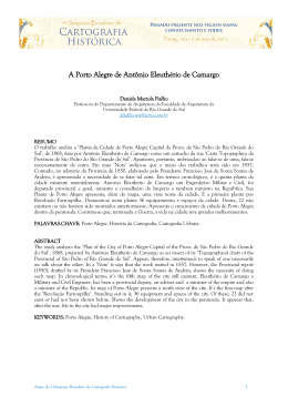 A Porto Alegre de Ant&ocirc;nio Eleuth&eacute;rio de Camargo