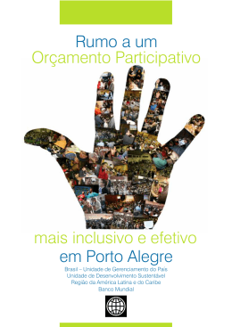 mais inclusivo e efetivo em Porto Alegre Rumo a um Orçamento