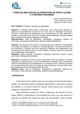 a rede de bibliotecas da prefeitura de porto alegre e o