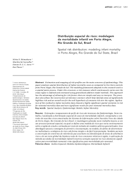Distribui&ccedil;&atilde;o espacial do risco: modelagem da mortalidade infantil