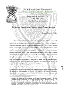 Os Mapas &ldquo;Esquecidos&rdquo; da Cidade de Porto Alegre