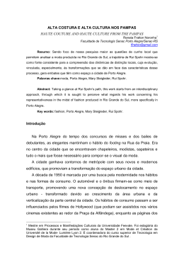 ALTA COSTURA E ALTA CULTURA NOS PAMPAS Renata Fratton