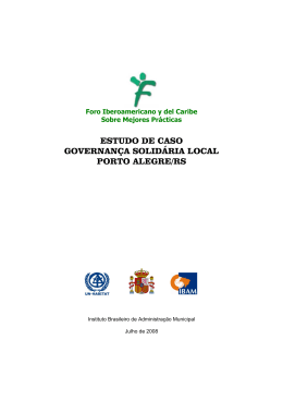 estudo de caso governan&ccedil;a solid&aacute;ria local porto alegre/rs