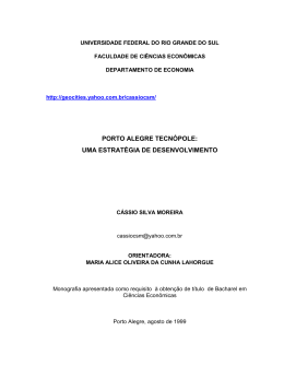 porto alegre tecnópole: uma estratégia de desenvolvimento