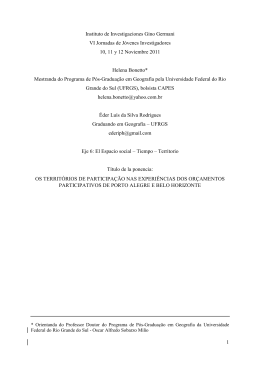 1 Instituto de Investigaciones Gino Germani VI Jornadas de J&oacute;venes